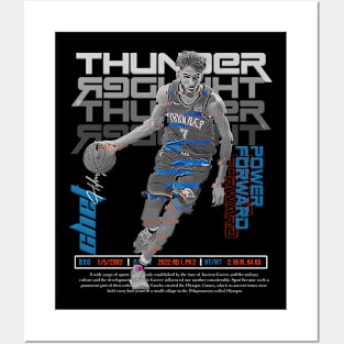 Chet Holmgren Basketball Art Thunder Posters and Art